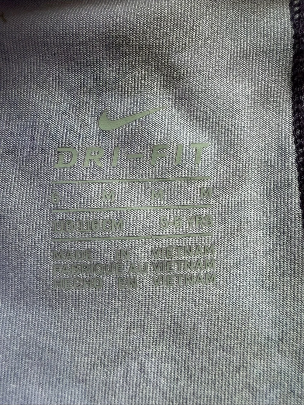Nike Girls' Purple Black White Printed Athletic Capri Leggings